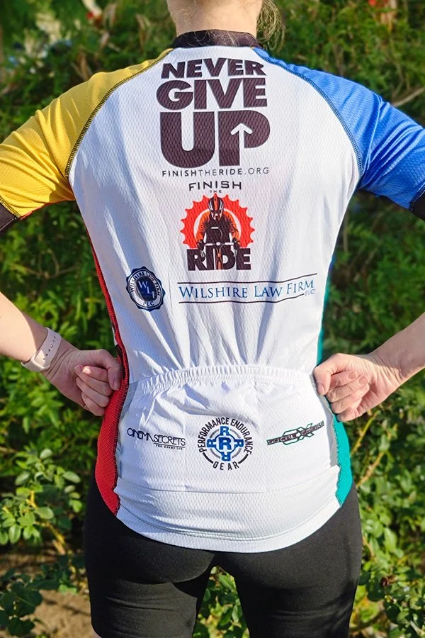 Finish The Ride Color Block Cycling Jersey — Streets Are For Everyone